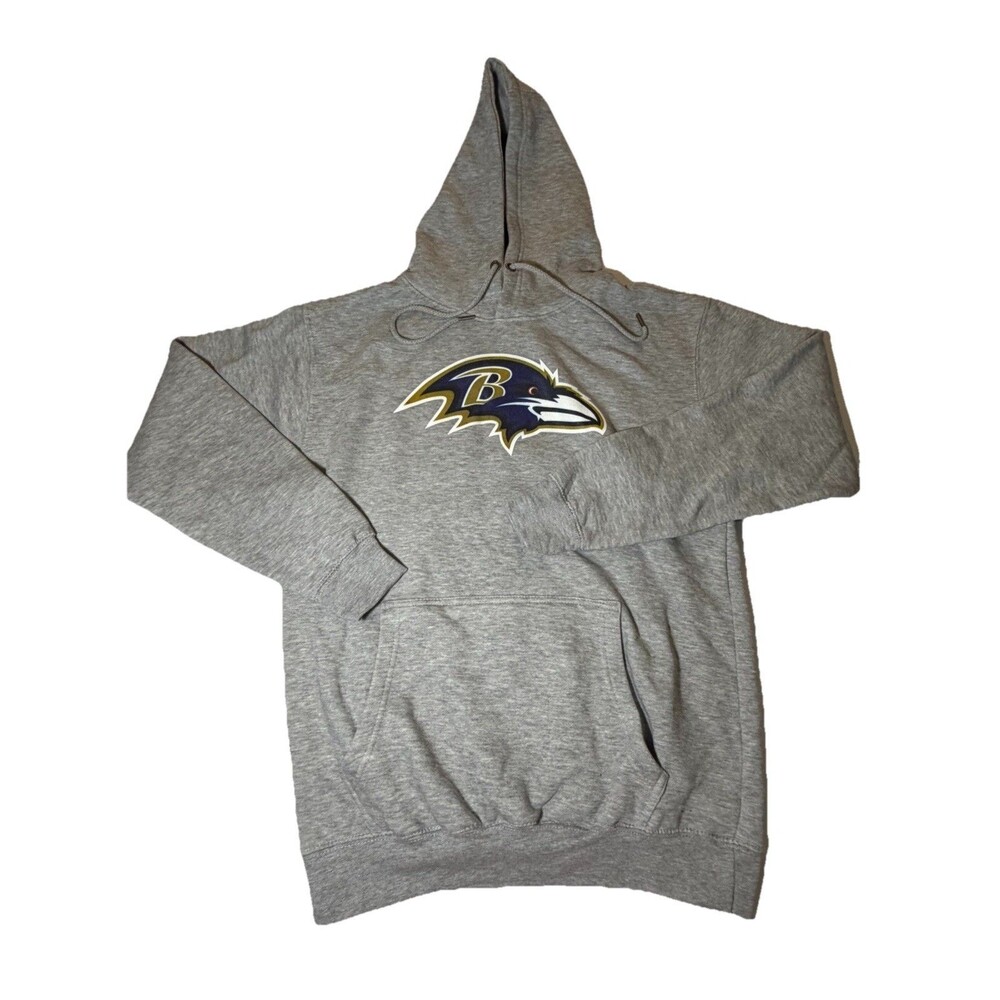 New NWOT Fanatics Baltimore Ravens Gray Lamar Jackson #8 Pullover Hoodie M NFL